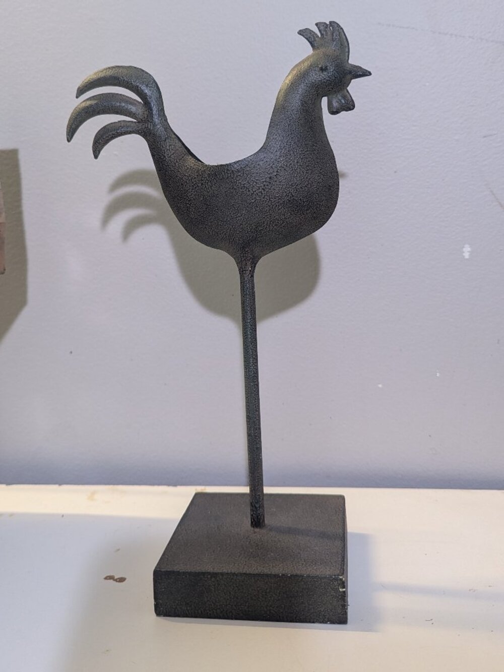 Cast Metal / Iron Primitive Rooster Votive Tea Light Candle Holder
